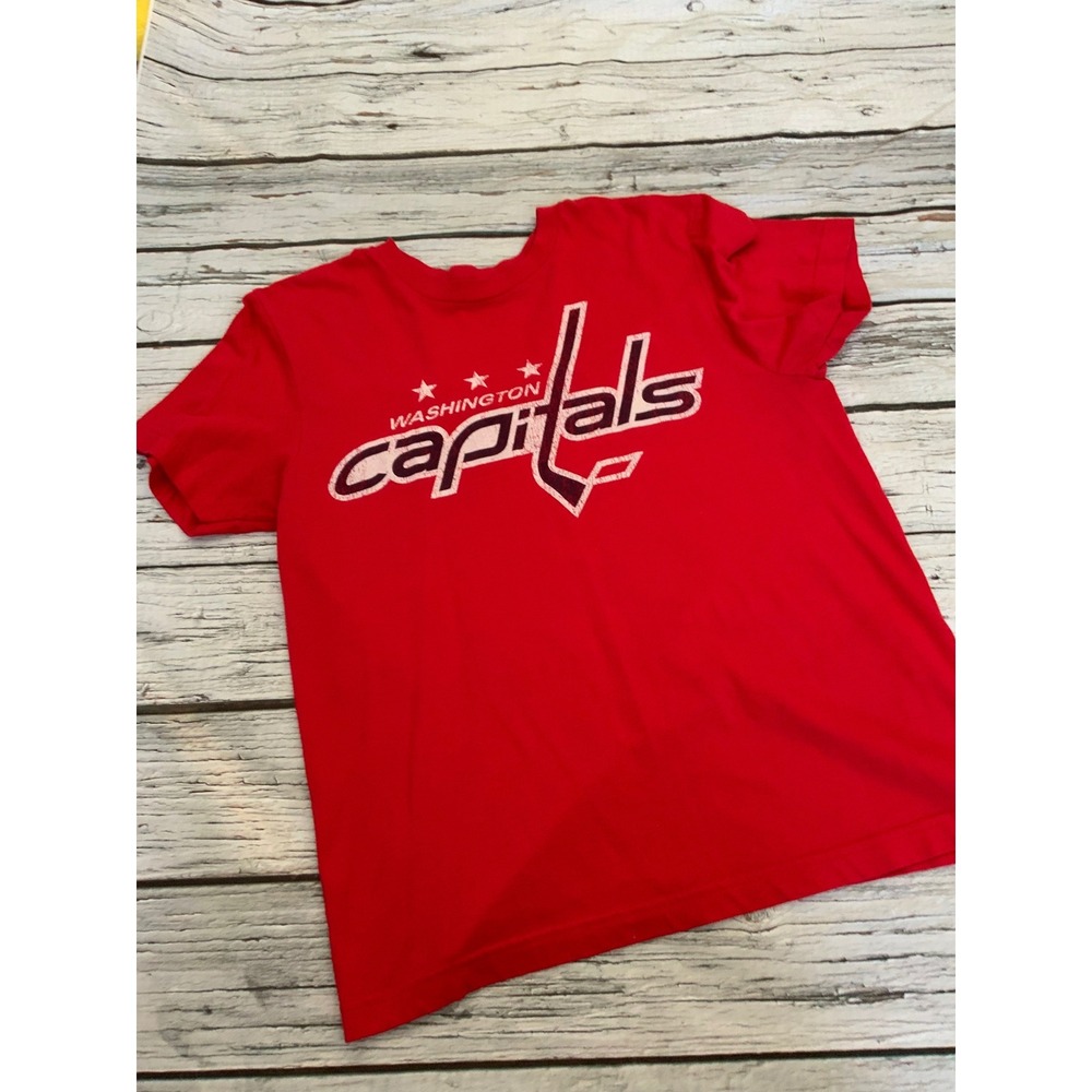 Washington Capitals NHL Graphic T-Shirt Red Short Sleeve Mens Large Hockey Tee